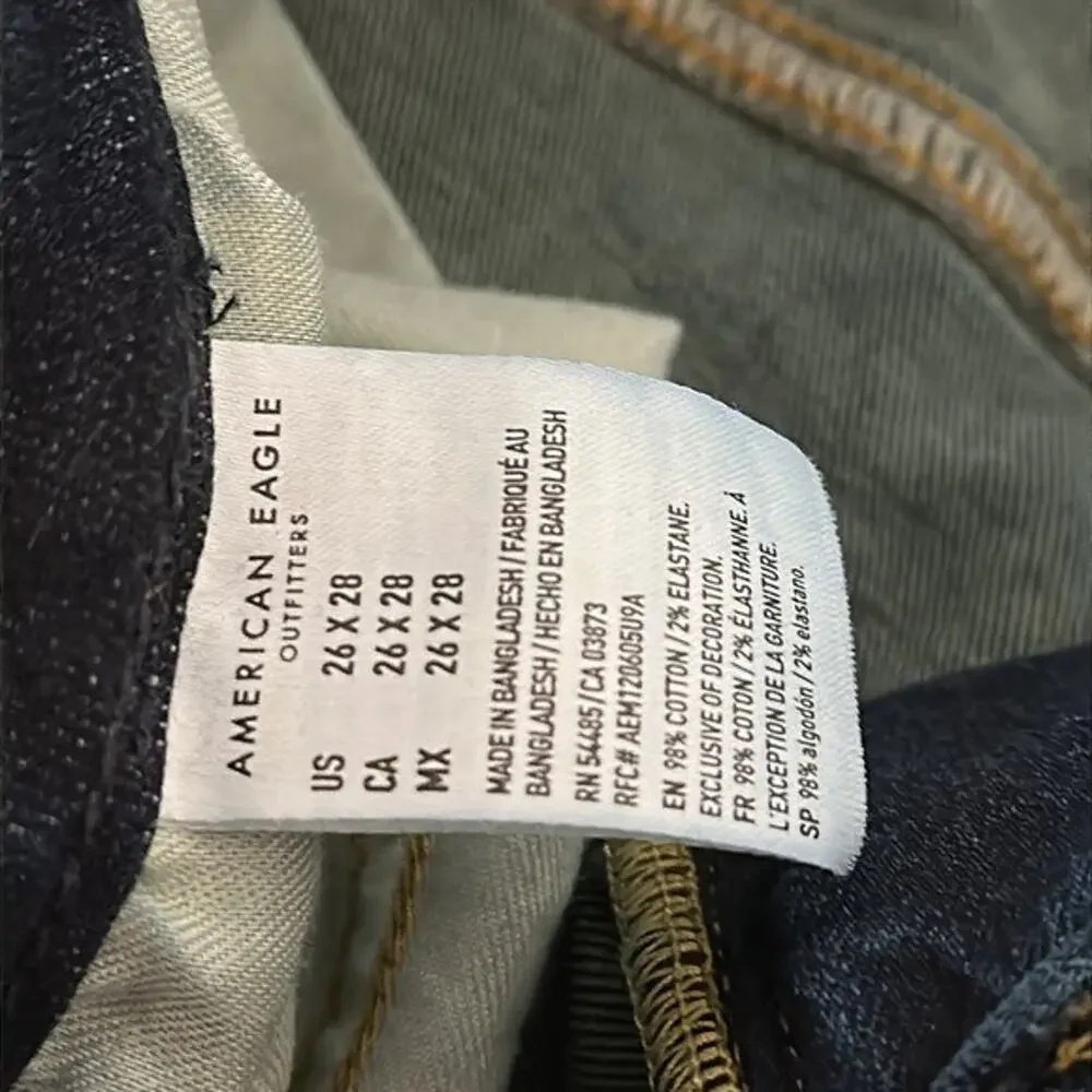 American Eagle‎ Jeans Mens 26X26.5 Blue Air Flex Stretch Classic Boot Comfort